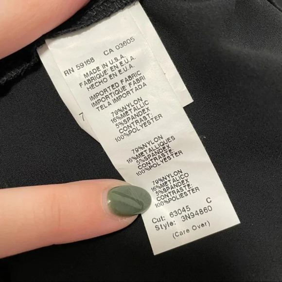 Karen Kane Metallic Layered Side Tie Long Sleeve Blouse Top M - Picture 10 of 10